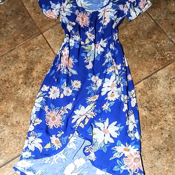 O'Neill Dresses & Skirts - Oneill Medium Blue Floral High Low Summer Dress